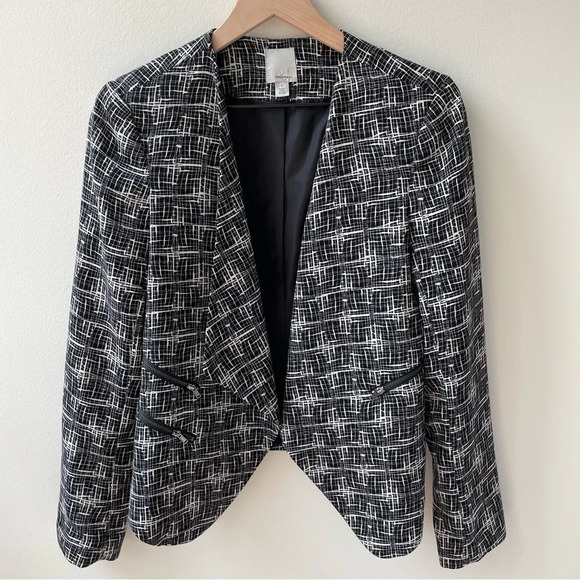 Halogen Jackets & Blazers - Halogen (Nordstrom) Black and White Open Front Blazer, Women’s Small